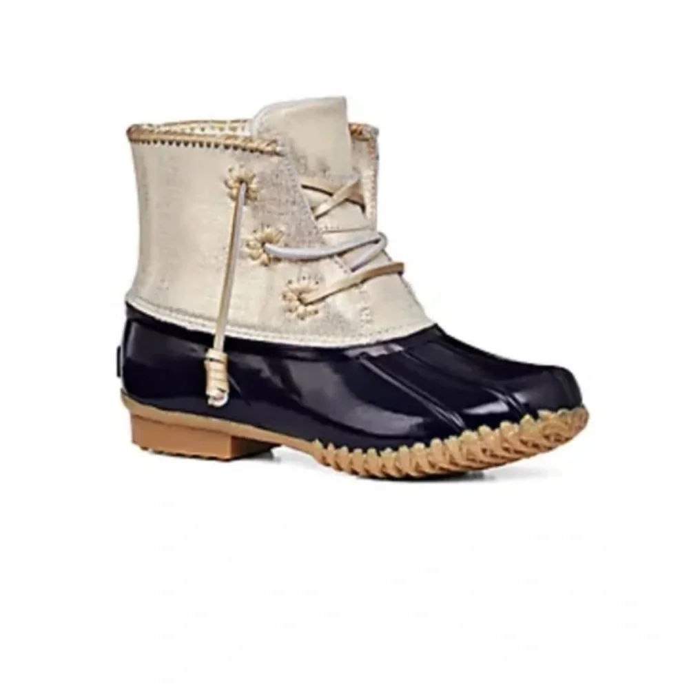 Jack rogers Chloe duck boots metallic fleece lined 9